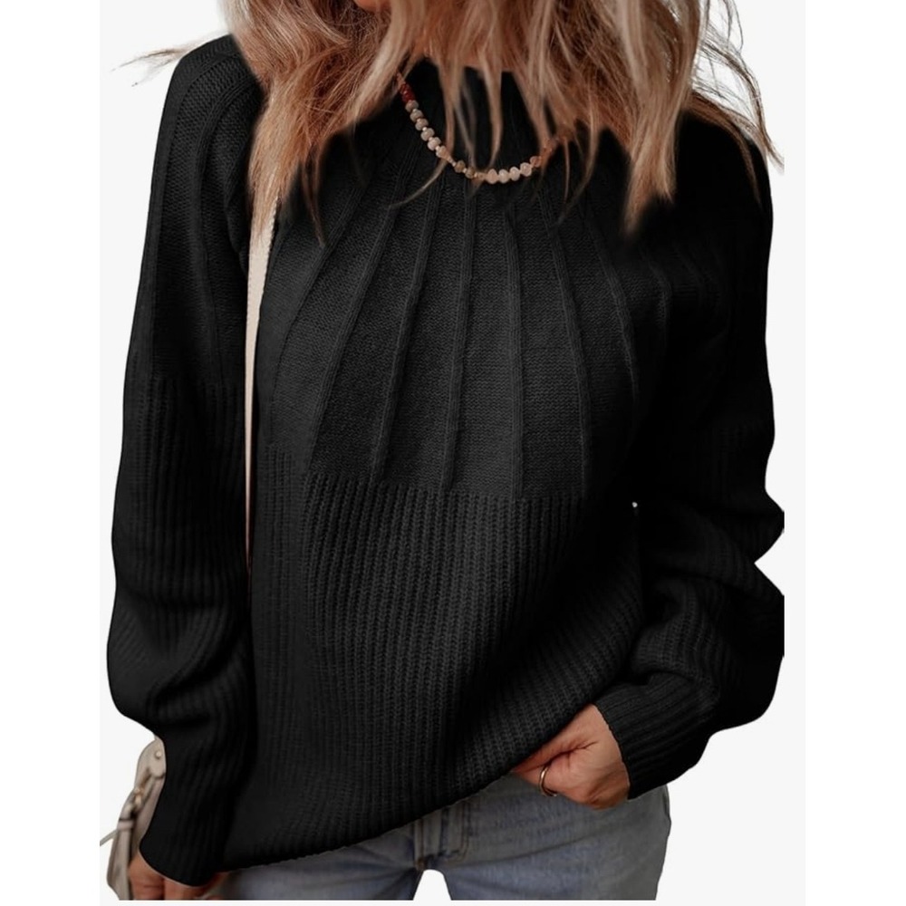 NEW Dokotoo‎ Women's Medium Turtleneck Oversized Pullover Knit Sweater Mock Neck